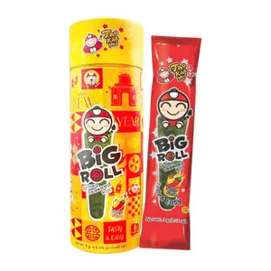Rong Biển Cuộn Vị Cay, Big Roll, Grilled Seaweed Roll, Spicy Flavour, 6 Gói, 0.63 oz (18g) - TAO KAE NOI
